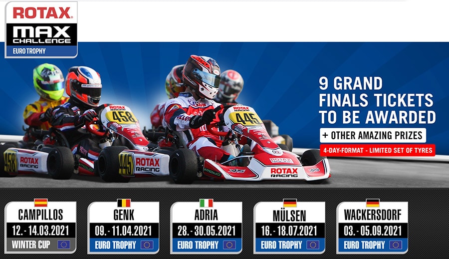 Rotax MAX Challenge Euro Trophy: 4+1 events in 2021