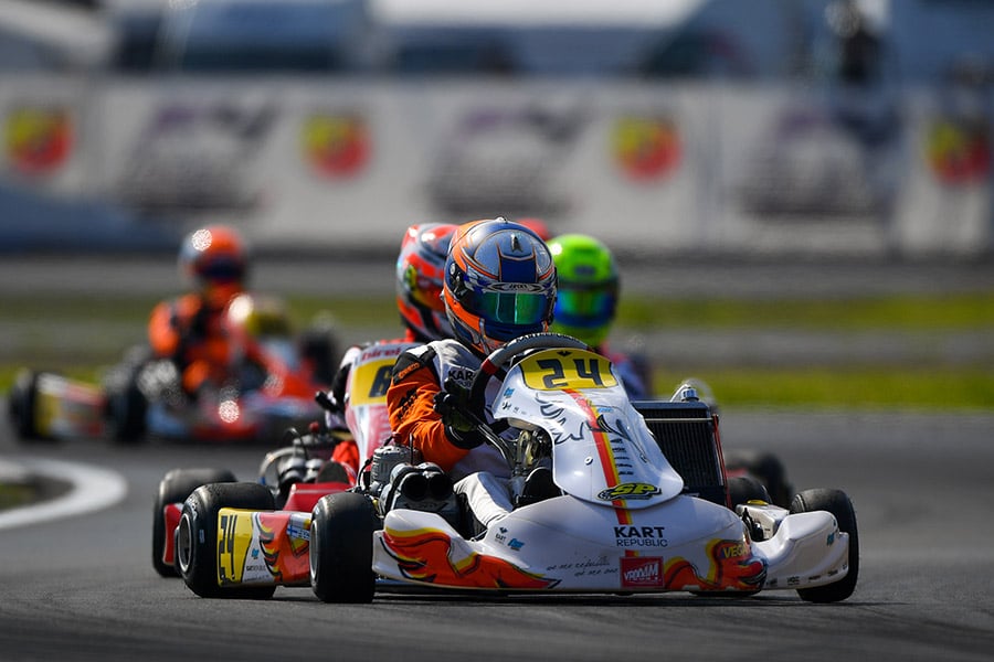 The third round of the WSK Super Master Series is underway at the new circuit of Sarno