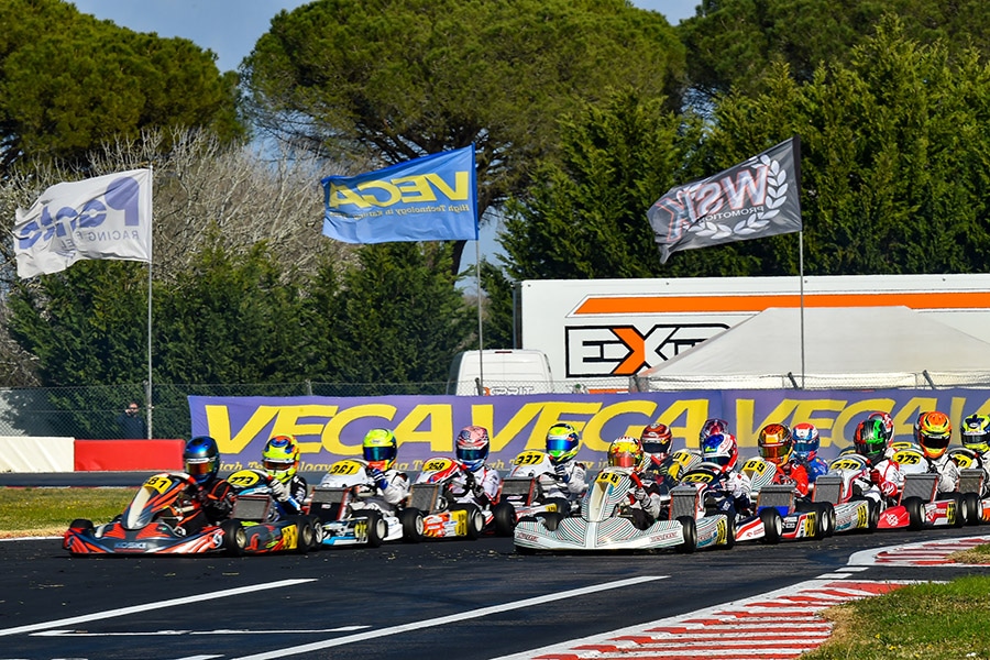 Les qualifications de la 2e WSK Super Master Series en cours à La Conca