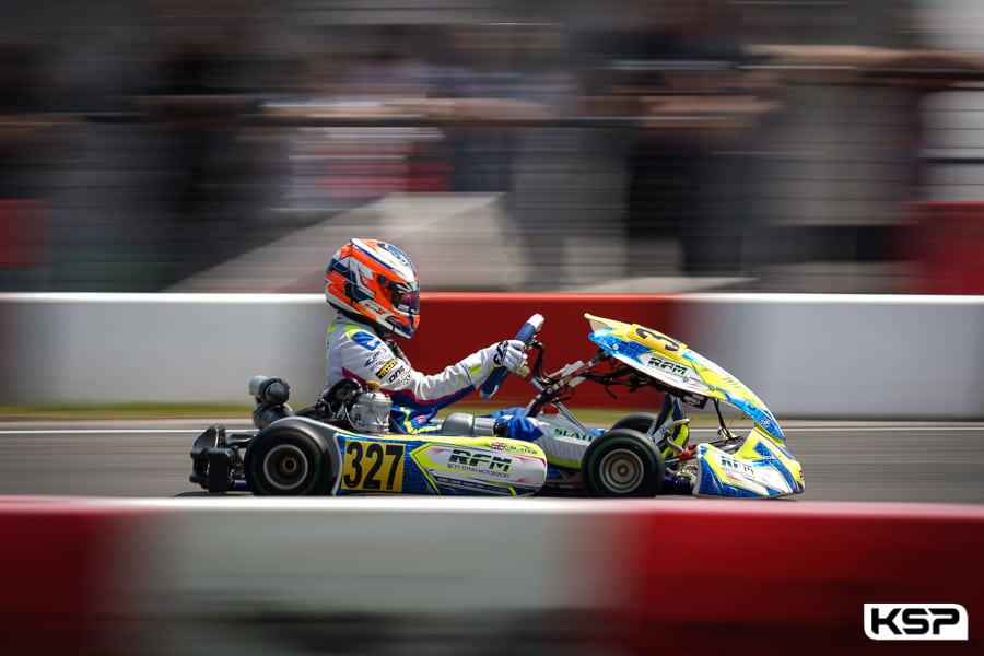 Overall WSK Super Master top four for Slater