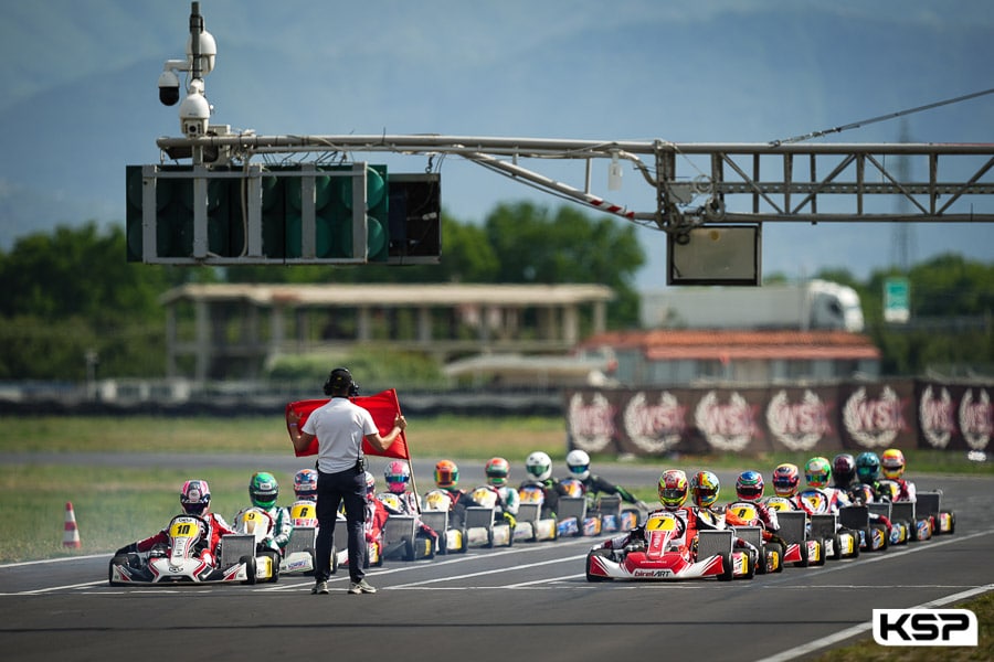 Hiltbrand leader des manches KZ2 de la WSK à Sarno