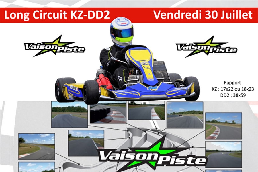 Journée de roulage KZ2 et DD2 à Vaison Piste le 30 juillet