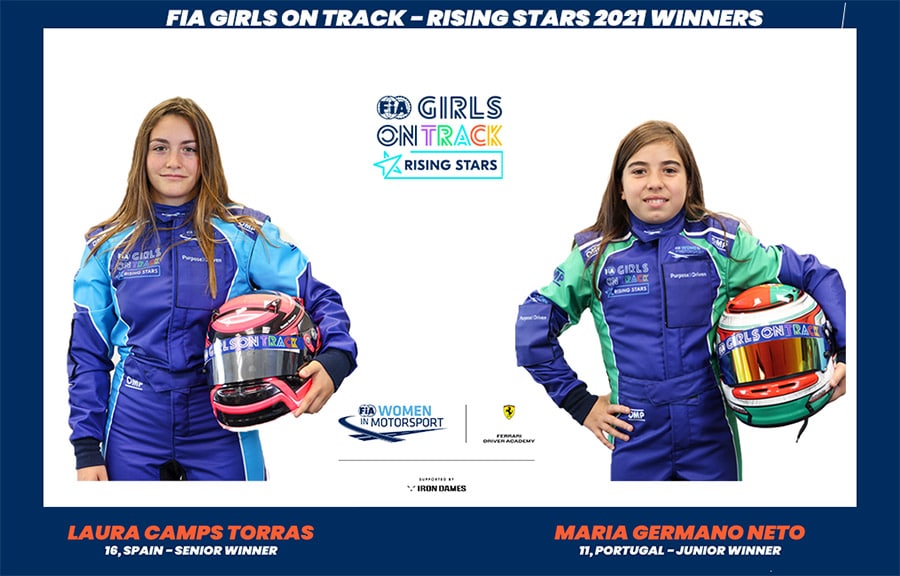 Deux pilotes du programme Girls on Track – Rising Stars  de la FIA prises sous l’aile de la Ferrari Driver Academy