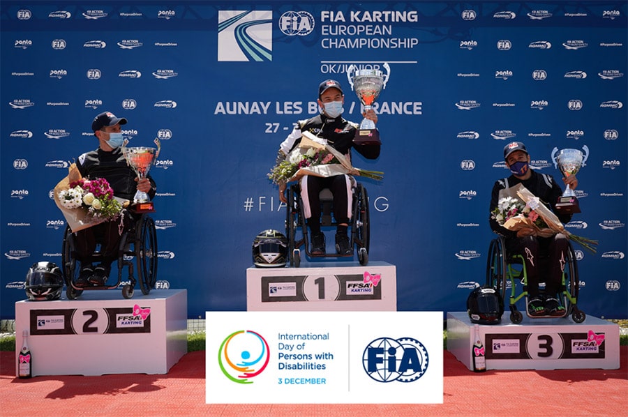 Le Trophée International Handikart de la FFSA, lauréat du premier prix FIA EmPowering Disabled Motor Sport