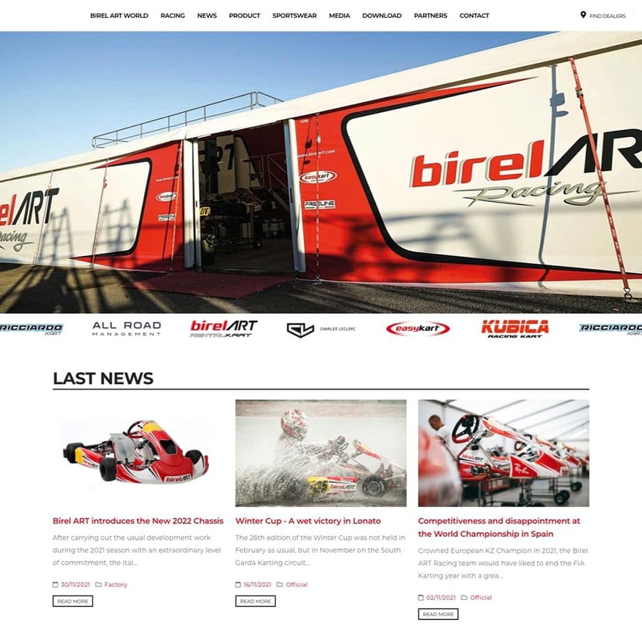 The shiny new Birel ART website is now on line