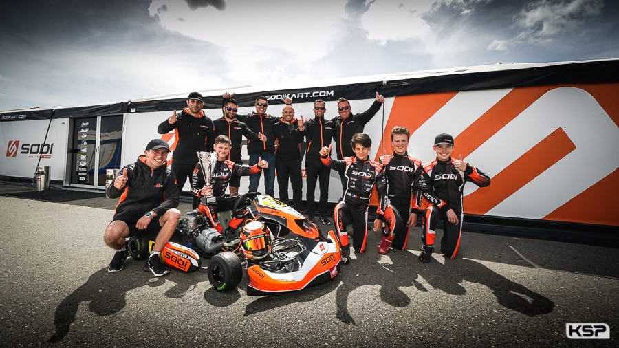 A podium that reveals the strong competitiveness of the Sodi chassis in Junior