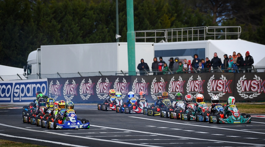 The show of the third round of the WSK Super Master Series is on at La Conca