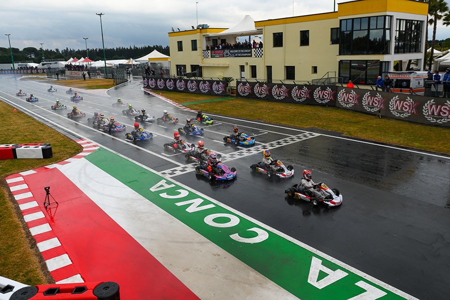 Wet eve of the WSK Super Master Series in La Conca