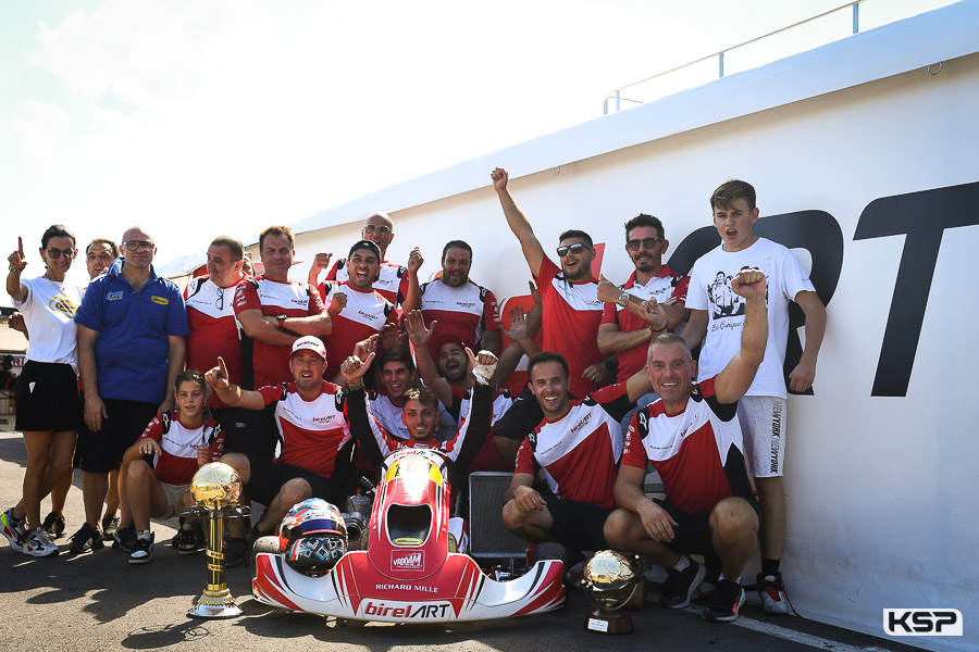 KZ2 Champion and OKJ podium at the end of the WSK Euro Series