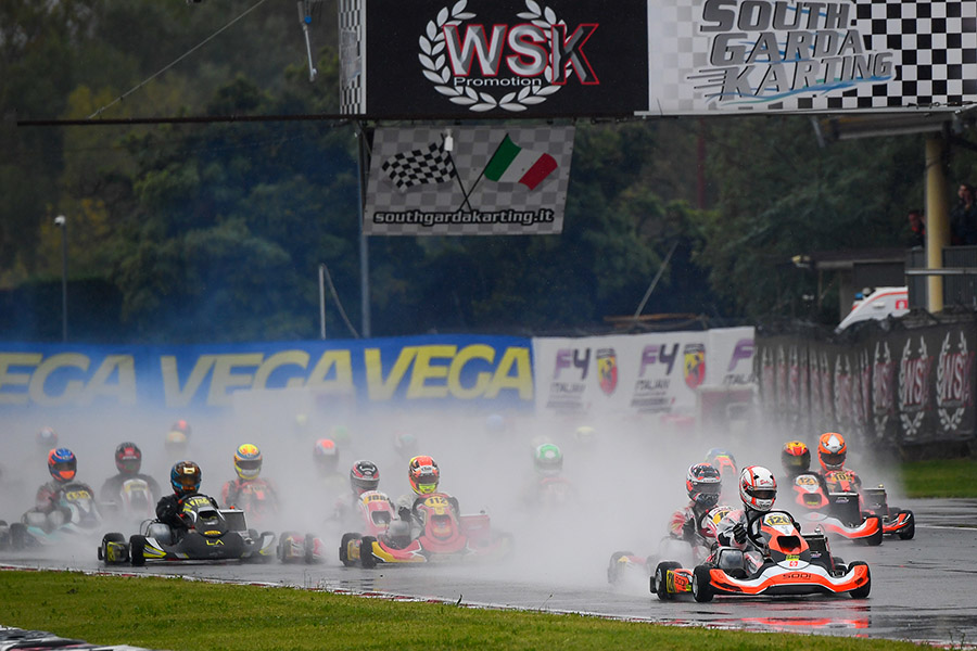 The WSK Open Cup of Lonato  started under the rain