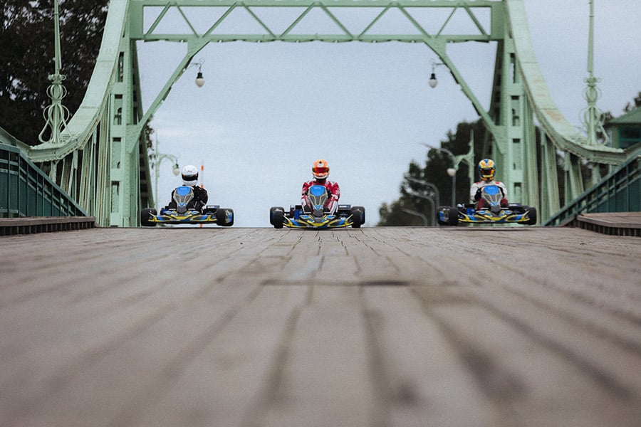 Les karts électriques de compétition Blue Shock Race de dernière génération