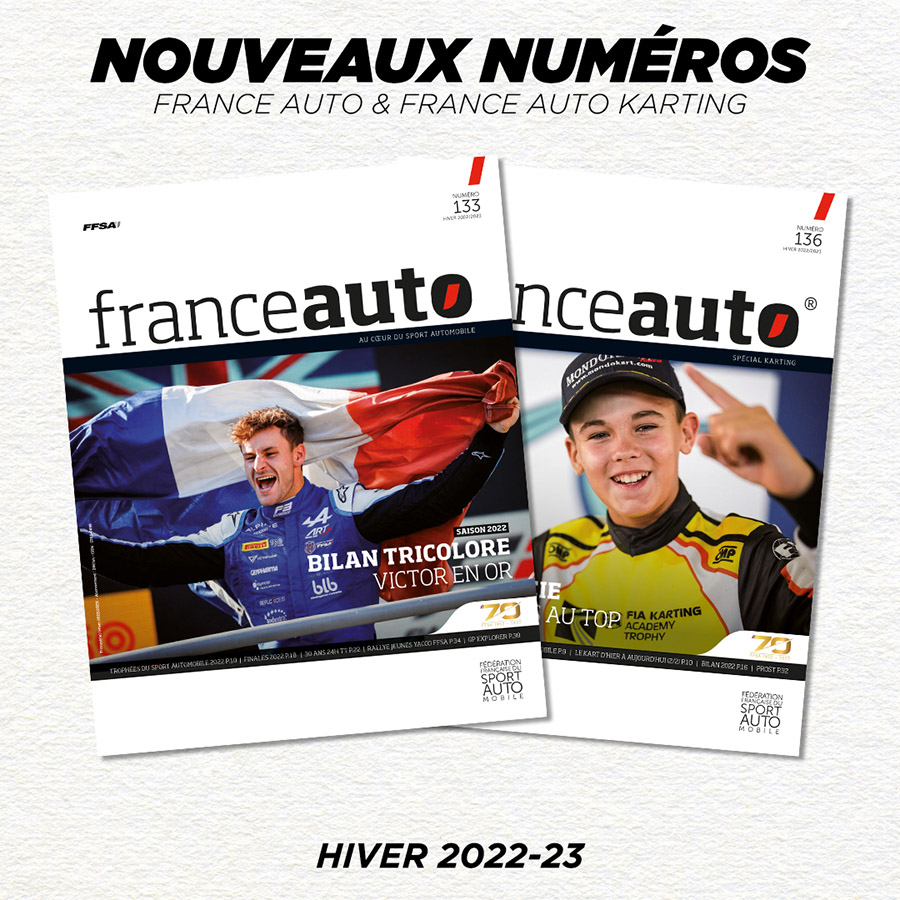 Nouveaux numéros France Auto et France Auto Karting – Hiver 2022-2023