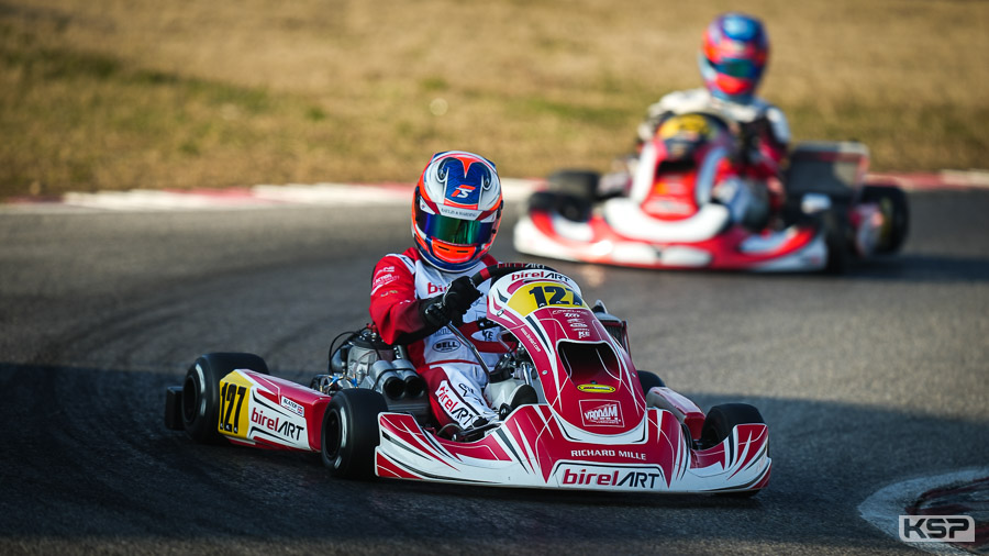 Slater confirms in the KZ2 heats of the WSK Champions Cup