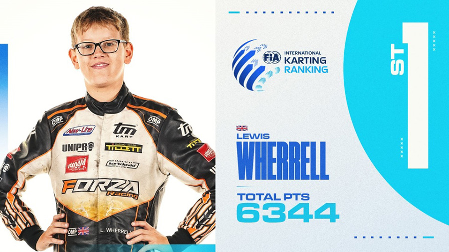 Wherrell, Pilote de l’Année 2023 du Classement International Karting de la FIA (IKR)