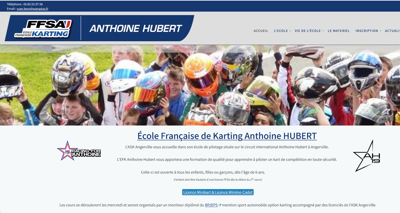 L’ASK angerville ouvre son ecole de karting