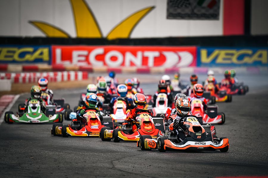 The winners of the first heats of the WSK Champions Cup