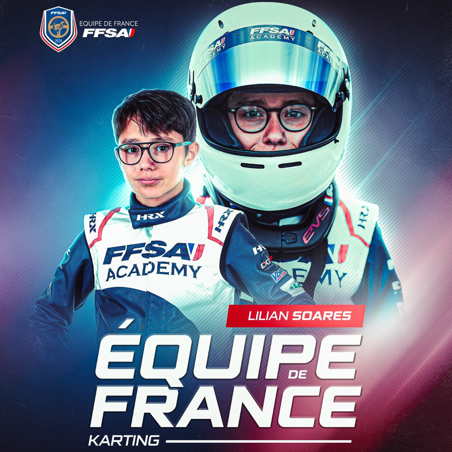 Lilian Soares intègre l’Équipe de France FFSA Espoirs Karting 2024