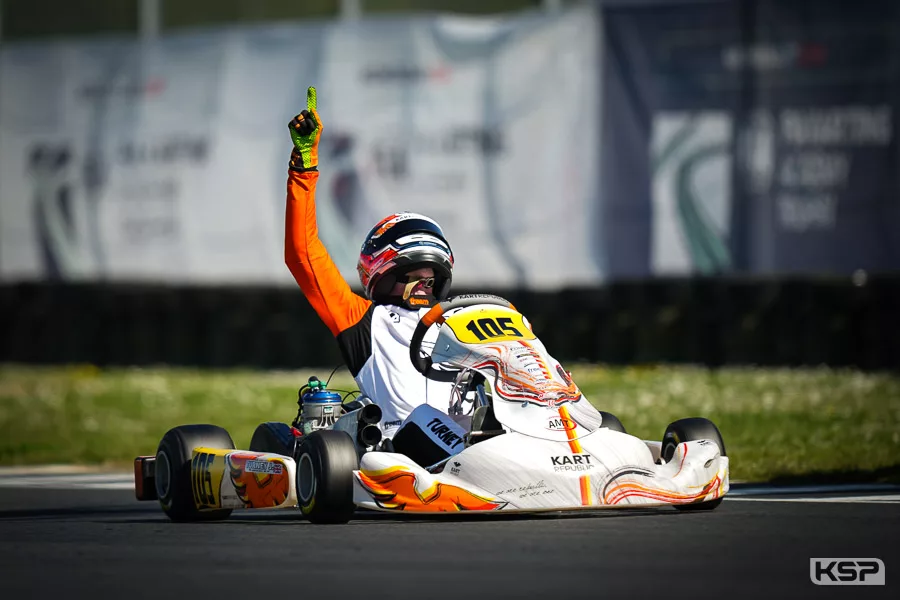 Two FIA Karting wins for KR with Turney in OK and Martinese in OK-Junior